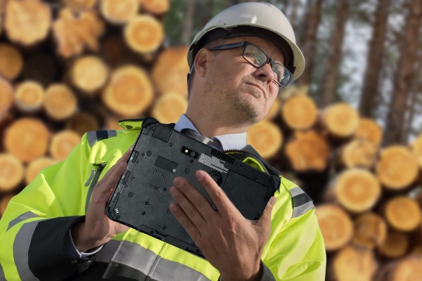 Förster mit Tablet